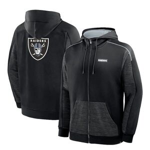 Men's Las Vegas Raiders Checkdown Pass Full Zip Hoodie XL - NWT